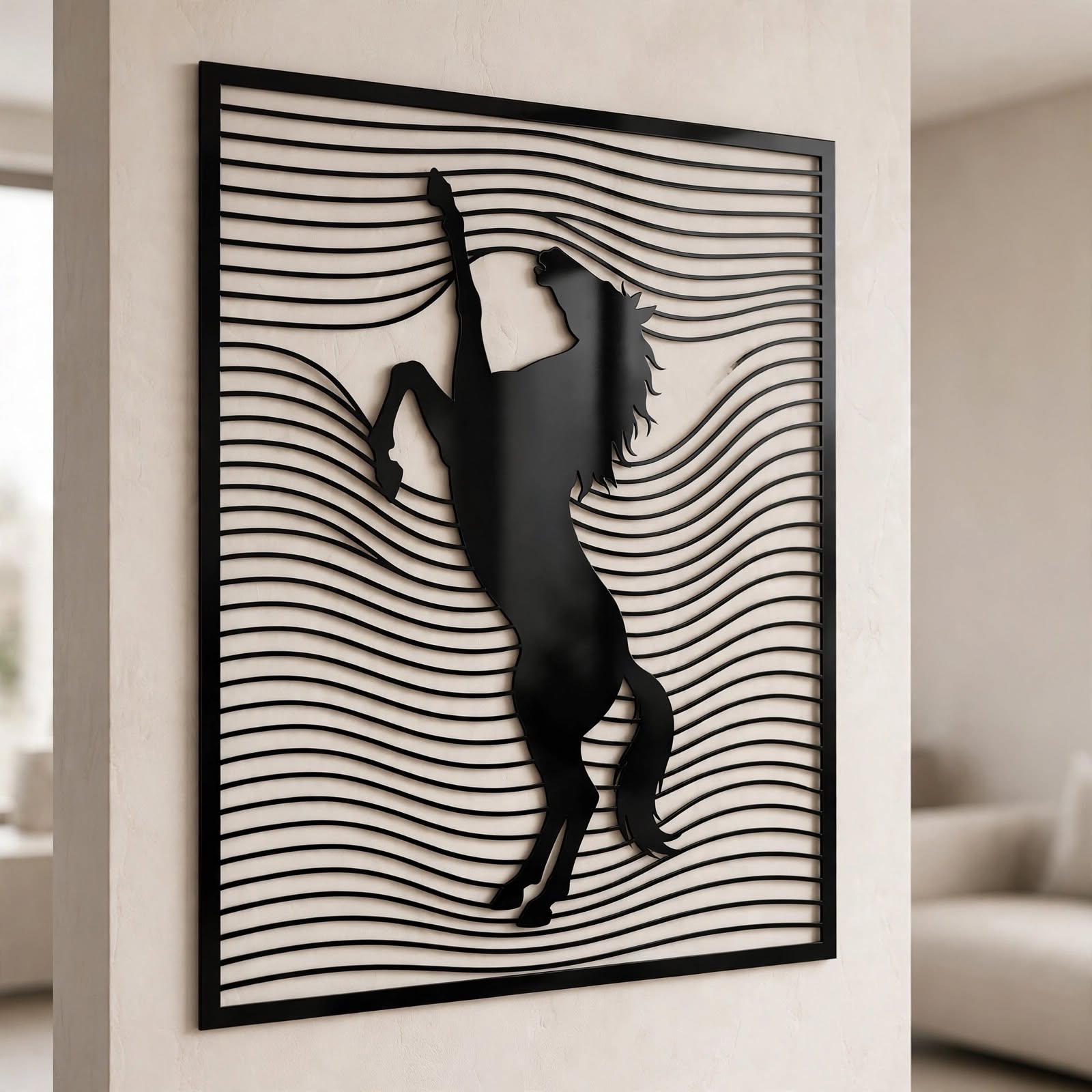Rearing Horse Wall Decor DXF SVG AI – Horse Metal Wall Art Cutting File