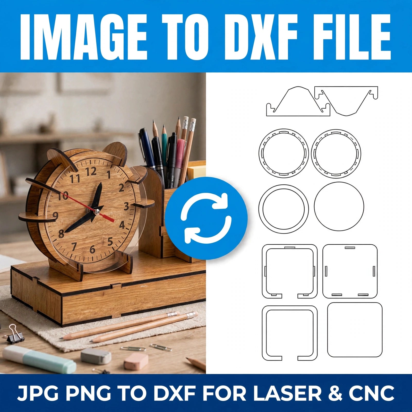 Image to DXF Conversion Service – Professional CNC & Laser Cutting File
