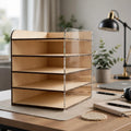 Office Desk Organizer CDR DXF SVG EPS AI | CNC Laser Cut File | Desktop Storage & Stationery Holder Digital Cutting Template