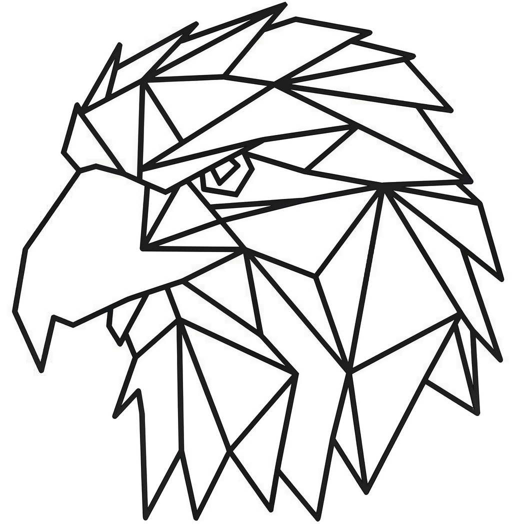 Sticky Eagle Head Wall Decor DXF File – Eagle Wall Art CNC Cutting Design