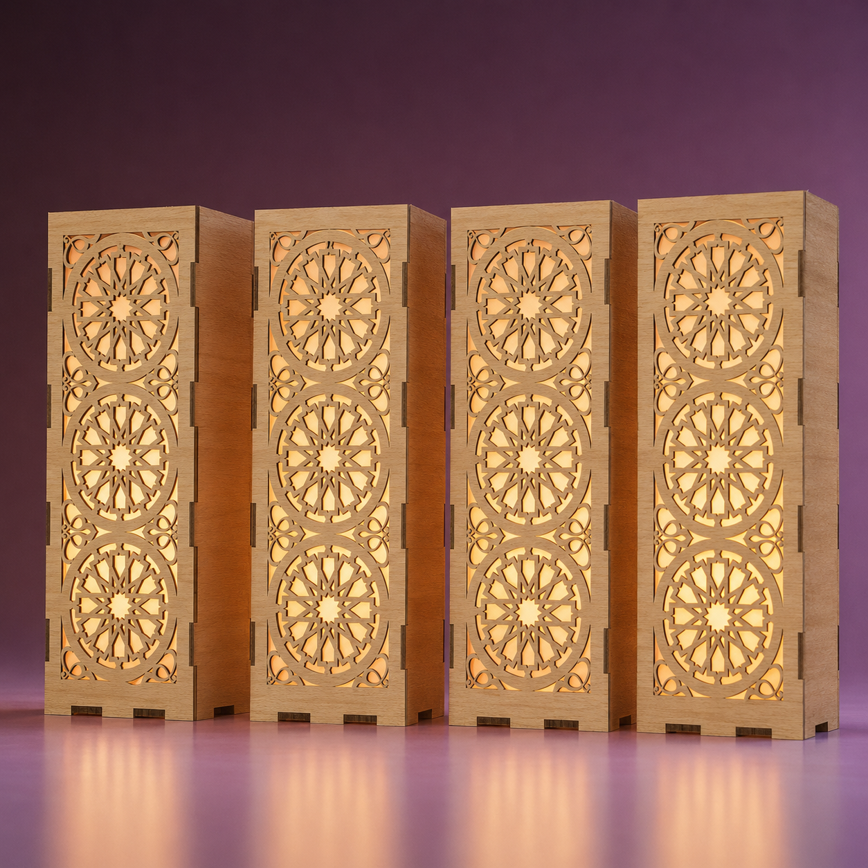 15 Decorative Wooden Lantern Panels – Arabe Gride Design CNC & Laser Cut Design | CDR Files