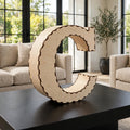 Wooden 3D Letter C CDR File | CNC Woodworking Design | 3D Alphabet Letter Cutting Template