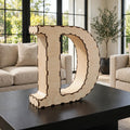 Wooden 3D Letter D CDR File | CNC Woodworking Design | 3D Alphabet Letter Cutting Template