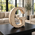 Wooden 3D Letter G CDR File | CNC Woodworking Design | 3D Alphabet Letter Cutting Template