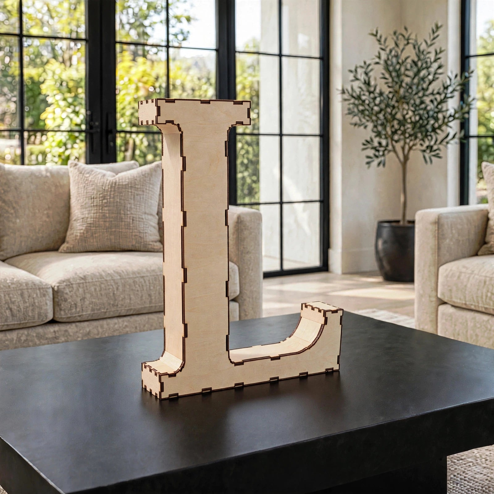 Wooden 3D Letter L CDR File | CNC Woodworking Design | 3D Alphabet Letter Cutting Template