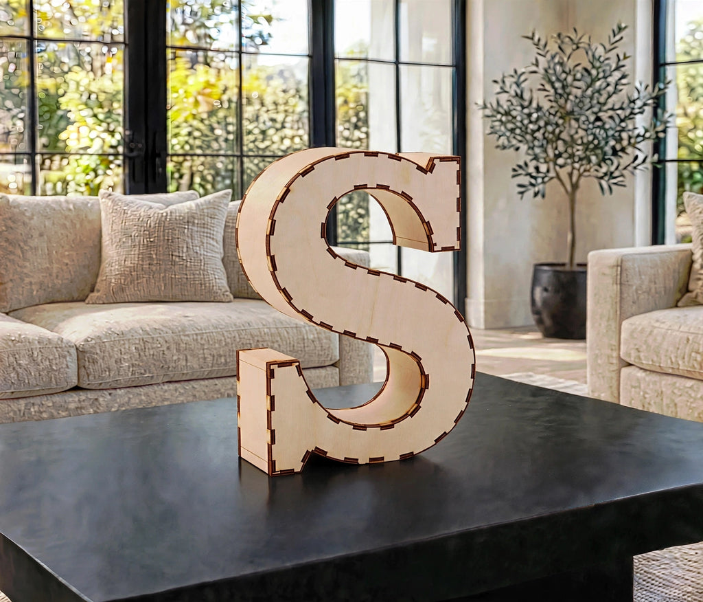 A-Z Alphabet 3D Wooden Letters CDR Bundle | CNC Woodworking Files | 3D Alphabet Letter Cutting Templates