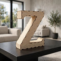 Wooden 3D Letter Z CDR File | CNC Woodworking Design | 3D Alphabet Letter Cutting Template
